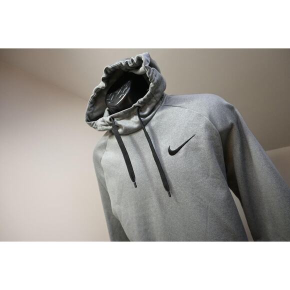 Nike Hoodie Dri Fit Fleece Sweatshirt Athletic Performance Gray Mens Sz Large - Picture 1 of 7